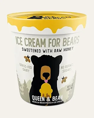 Ice Cream for Bears Queen and Bean vanilla pint