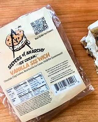 Sisters of Anarchy Vanilla Sis'wich ice cream sandwich